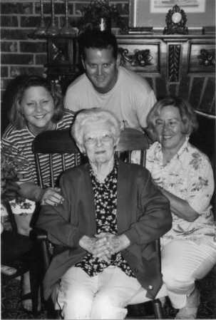 brother Ray, sister Marthana, & I at Mom's 88th - 2005