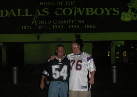 Me and a friend at a Cowboys Game