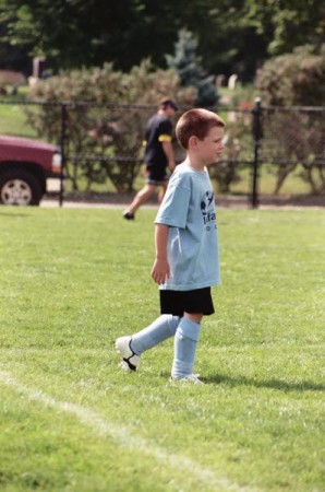 Jacob playing soccer
