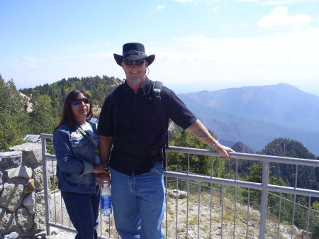 husband and i on sandia mountain