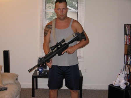 me and my m-4 assault rifle