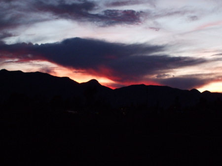 View of a Arizone sunset from my porch.