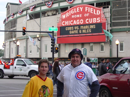 Dan Leach and I at 'Bartman' game