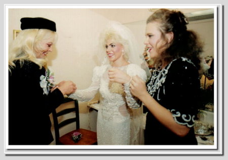 The Girls Getting Ready for the Wedding