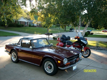 1971 Triumph TR6  &   2008 Honda Goldwing