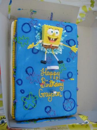 Grayson's Sponge BOB Birthday cake