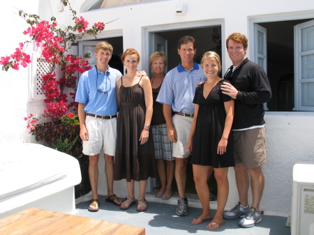 Family in Santorini, Greece