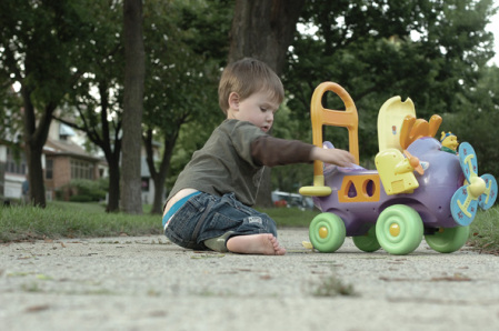 Ford works on his bad-ass ride.