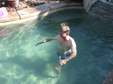 Bob in the pool with his MOHAWK 2010