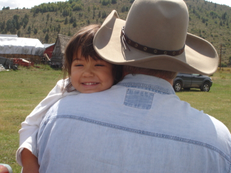 Anna and Papa on the Tractor