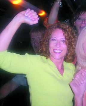 Dancing on a limo bus in San Franciso.