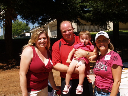 Susan, Lee Gerrard with daughter, Korina