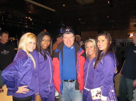 Mike Batty with MN cheerleaders