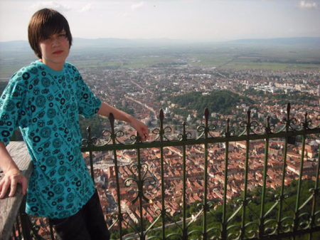 My son,Joe Sypult,above Brasov Romania.2008.