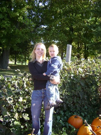 My youngest daughter Jessica with her son Evan
