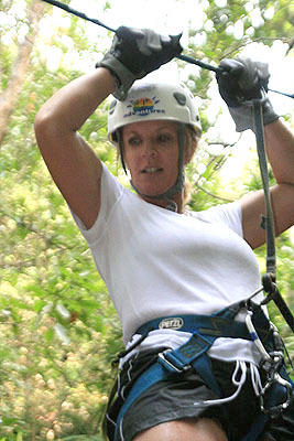 Vacation 2007 - crossing a rope bridge