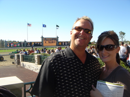Tim and I at the horse races