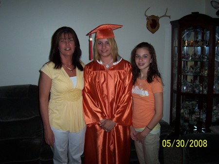 Me with my daughters on Stephanie's graduation