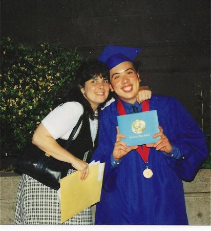 My son and I at his graduation