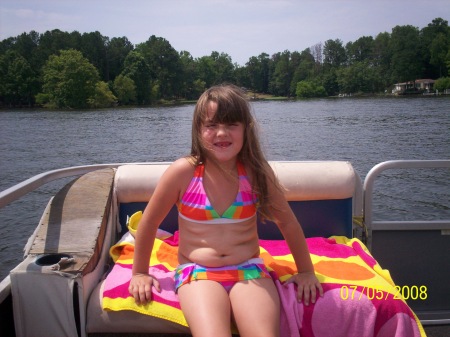 Madison on our boat