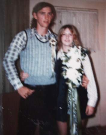 Alex and a giant mum going to homecoming 1972