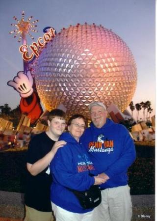 Kathy (Nelson) Donaldson & family at Epcot