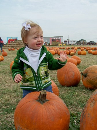 Rylee at the Pumpkin Patch