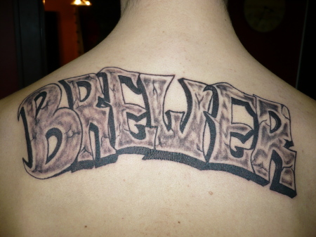 "Brewer" name Tattoo