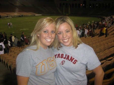 Bryanna and Brooke at another USC game