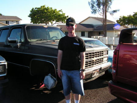 me and my broken down suburban in Hawaii 2005