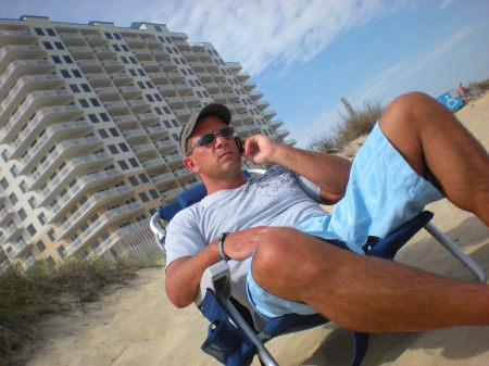 Multi-Tasking on the beach in Ocean City "10"