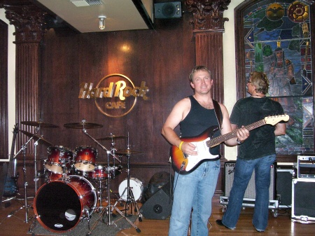 Playing a show at the Hard Rock