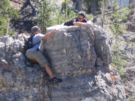 phil & dave atop of a small peak 7