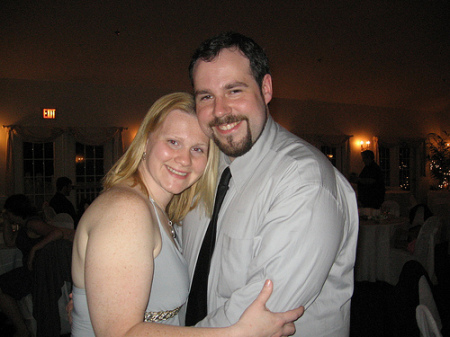 john and michaela at wedding