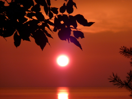 Porcupine Mountain Lake Superior Sunset