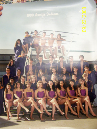 1990 armijo swimming and diving team photo