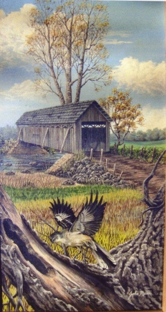 Mockingbird and covered bridge