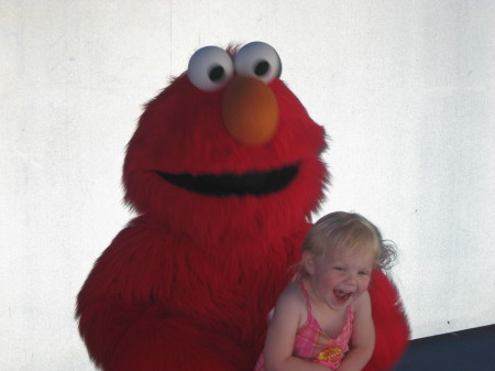 Hanna with her pal Elmo