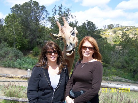 Old friend Dhyanne and Pam at Wild Animal Park