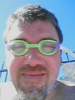 At the pool... 'Swim Man'