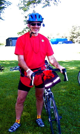 Harvey on Red Day - Red Ribbon Ride 2003