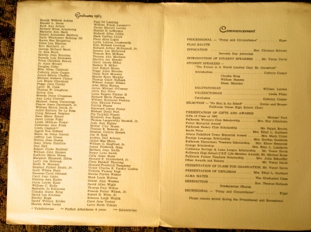 1963 Graduation Program