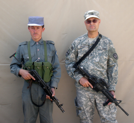 Afghani soldier and me