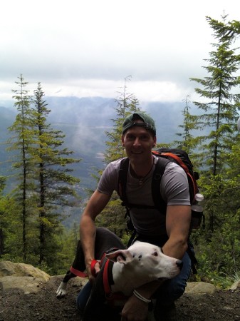 Going up Mt. Si with my dog Sara!