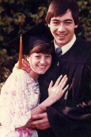 Tim and Connie at Tim's Grad, 1984