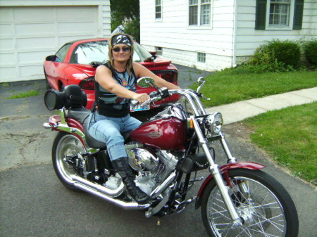 Amy on the Harley