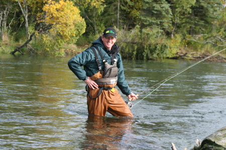 Fly fishing on the brooks river