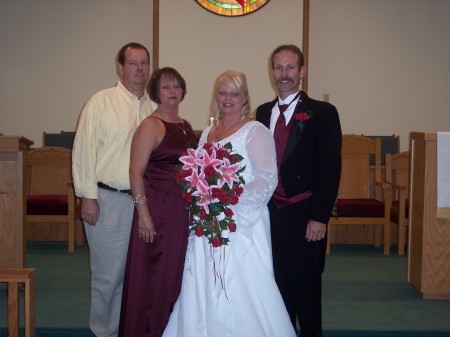 My sister Lea Ann and her man Mike at the wedd