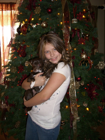 Simone with my sisters Chihuahua......
