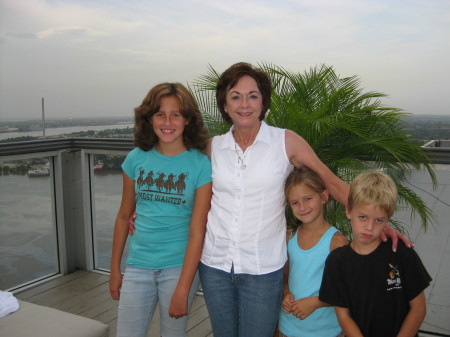 Sharon and grandchildren in New Orleans